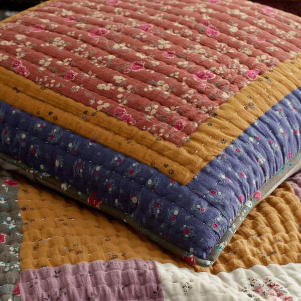 The Company Store Winter Floral Patchwork Multi King Cotton Quilt  51129Q-K-MULTI - The Home Depot