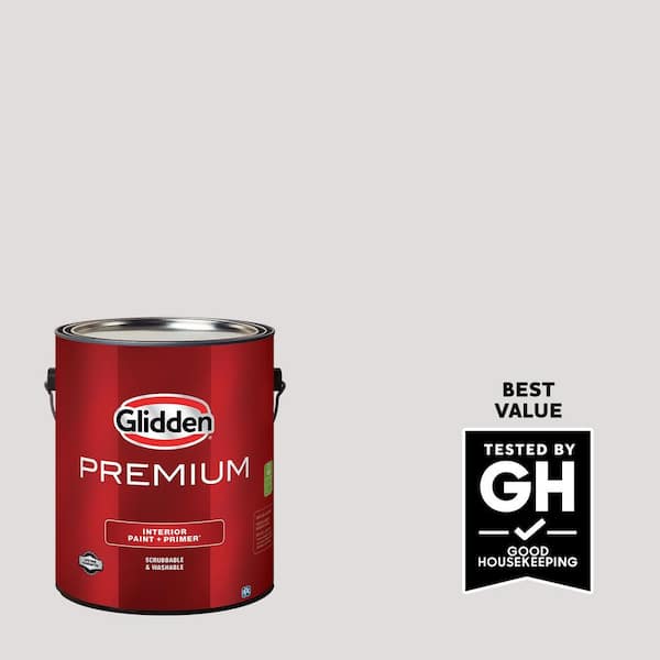 Glidden Premium 1 gal. PPG1014-3 Silver Screen Semi-Gloss Interior Paint
