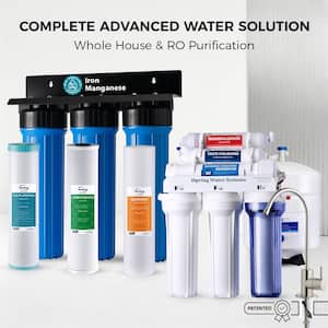 WGB32BM Whole House Water Filter System Iron, Manganese w/RCC7AK Reverse Osmosis Alkaline Under Sink Water Filter