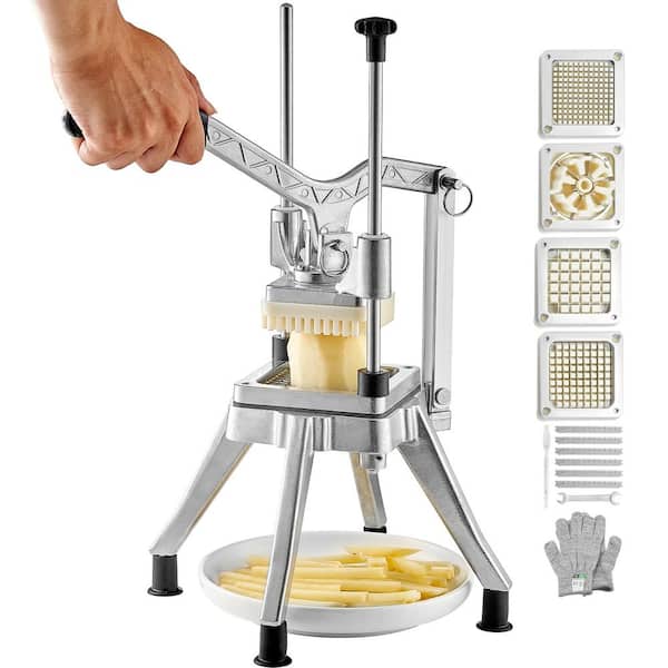 SVOPES 4-Blade Commercial Chopper:Stainless Steel Potato Dicer& Slicer:French Fry Cutter:Multi-Function Vegetable,Fruit Chopper