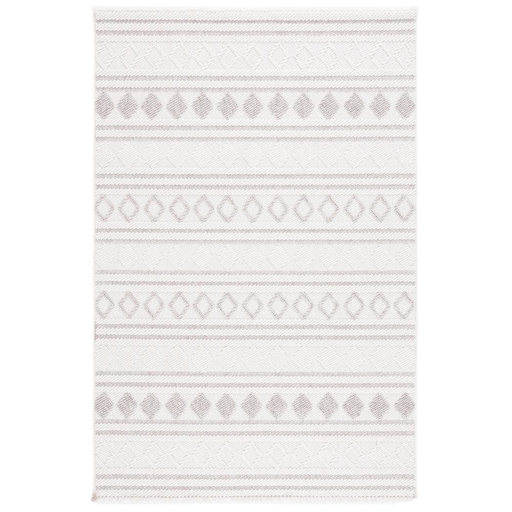 Lotus 8 ft. x 10 ft. Ivory/Beige High-Low Striped Geometric Area Rug price history on PriceWatchPro