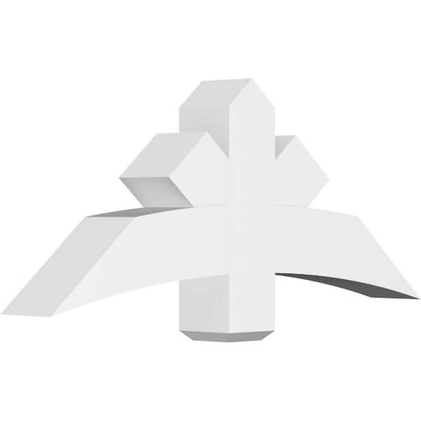 Ekena Millwork Alberta 48 in. W x 20 in. H x 6 in. D Signature Polyurethane Bracket
