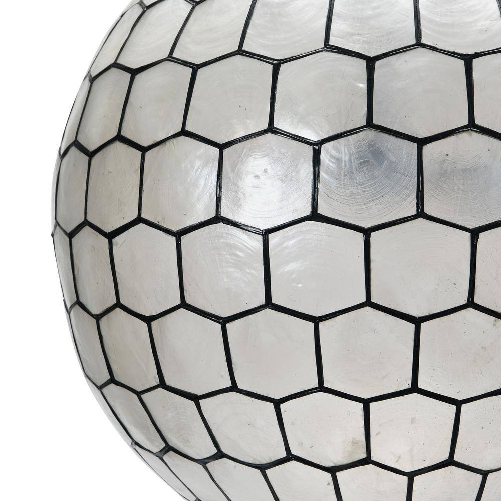 Black Capiz Globe Pendant Light with LED and Incandescent Options