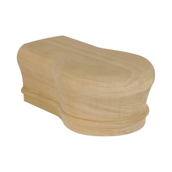 EVERMARK Stair Parts 7219 Unfinished Poplar Opening Cap Handrail Fitting