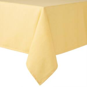Margarita 60 in. W x 102 in. L Sunflower Yellow Textured Cotton Tablecloth