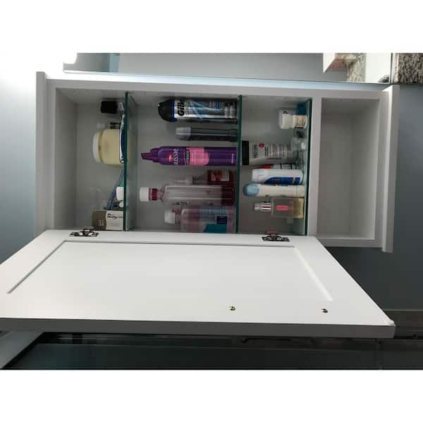 WG Wood Products Atwater 17 in. W x 25.5 in. H Clear Unfinished Surface  Mount Medicine Cabinet without Mirror ATW-124-UNF - The Home Depot