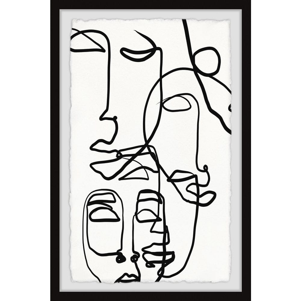 Sleepy Faces by Marmont Hill Framed People Art Print 18 in. x 12 in.