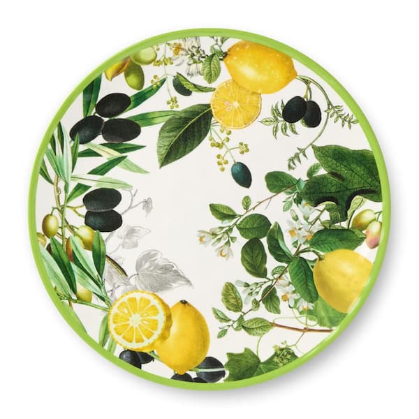 Limone Multi-Colored Melamine Dinner Plate (Set of 4)