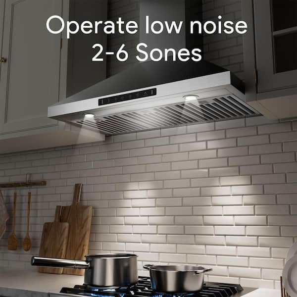 VIKIO 36 in. 900 CFM Ductless Convertible Wall Mount Range Hood in