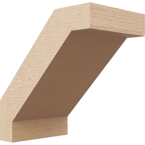 Ekena Millwork 5 in. x 8 in. x 8 in. Burlington Rough Cedar Woodgrain Timberthane Polyurethane Knee Brace, Primed