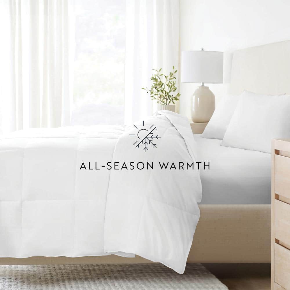 Twin White Cotton Down Alternative Comforter