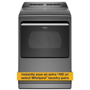 7.4 cu. ft. Smart Vented Electric Dryer in Chrome Shadow