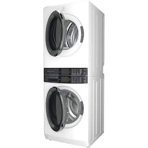 4.5 cu. ft. Stacked Washer and 8.0 cu. ft. Electric Dryer Laundry Tower in White with SmartBoost Premixing, Energy Star