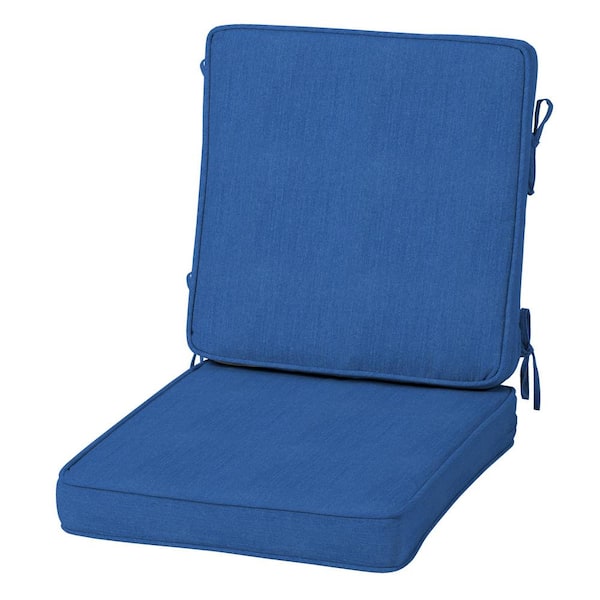 ARDEN SELECTIONS Modern Acrylic Outdoor Dining Chair Cushion 20 x 20, Lapis Blue