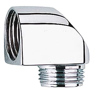 Universal 1/2 in. x 1/2 in. Brass 90-Degree Hub x Hub Elbow Fitting in Polished Chrome
