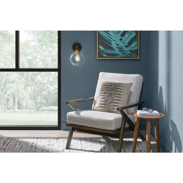 Vista Heights 8 in. 1Light Aged Bronze and Brass Vanity Light