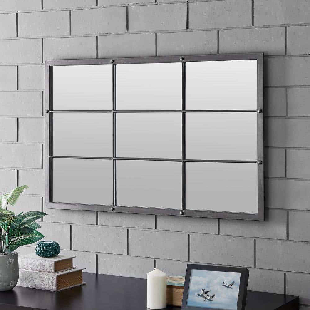 Reviews for FirsTime & Co. Medium Rectangle Metallic Gray Mirror (38 in