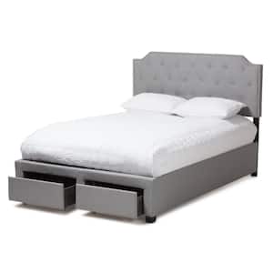 Aubrianne Grey Queen Storage Bed