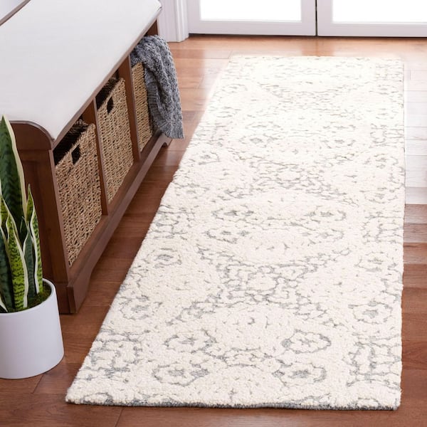 Metro 2 ft. x 10 ft. Ivory/Gray Ogee Runner Rug