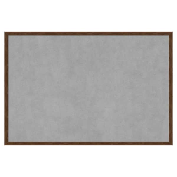Amanti Art Carlisle Brown Narrow 37 in. x 25 in. Magnetic Board, Memo Board