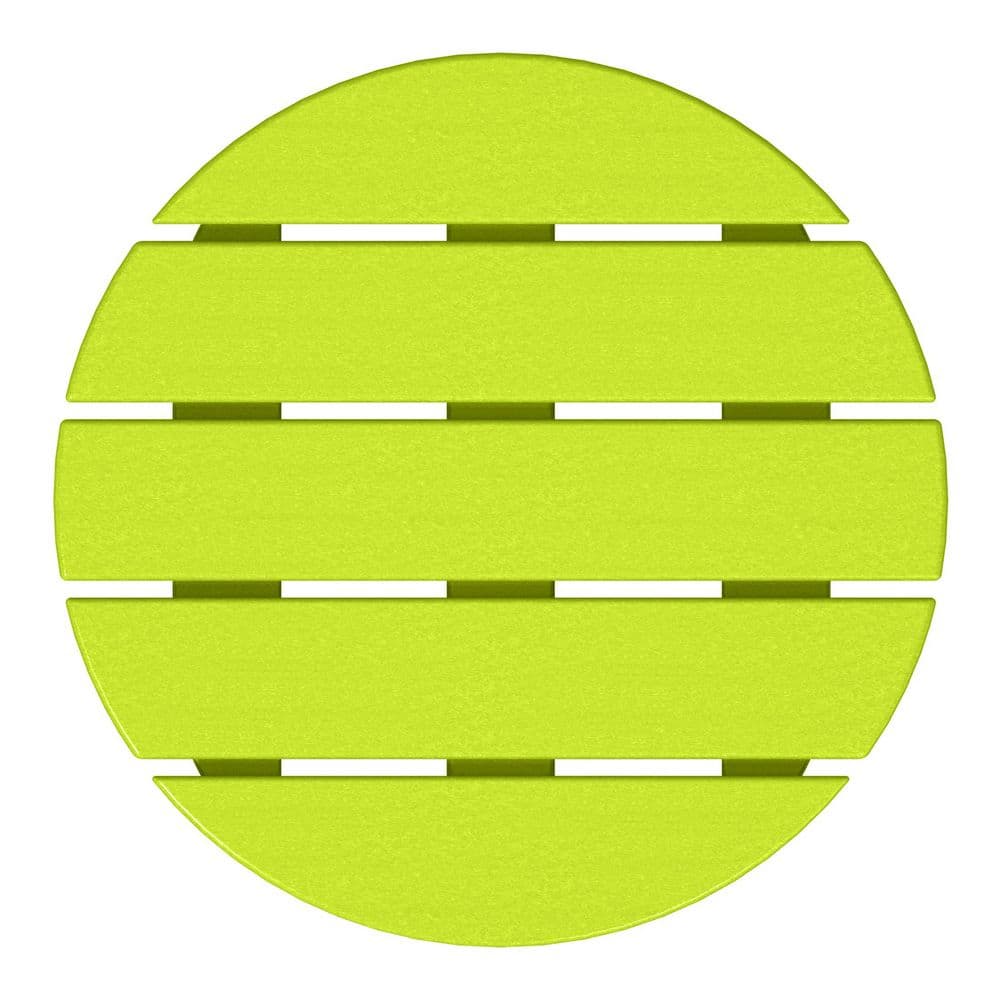 Lime Green 18" Round Recycled Plastic Side Table