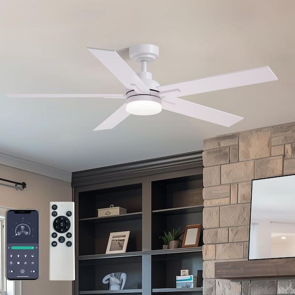 ANTOINE 52 in. Industrial Standard Indoor White Downrod Mount