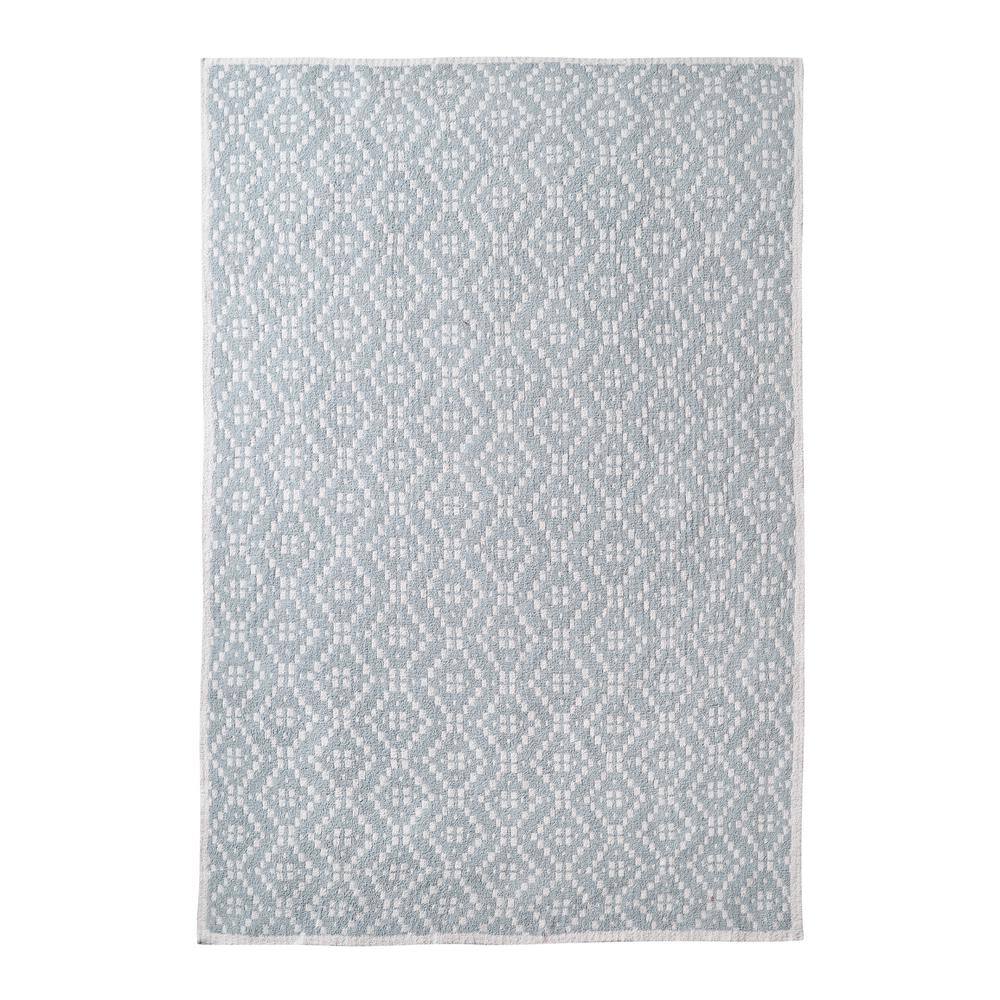 Gray Geometric Jacquard Reversible Knitted Throw Blanket 50" x 70"