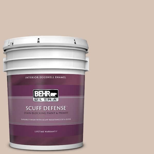 BEHR ULTRA 5 gal. #BIC-02 Hazy Taupe Extra Durable Eggshell Enamel Interior Paint & Primer