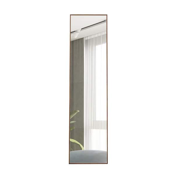 15 in. W x 58 in. H Rectangle Brown Decorative Mirror