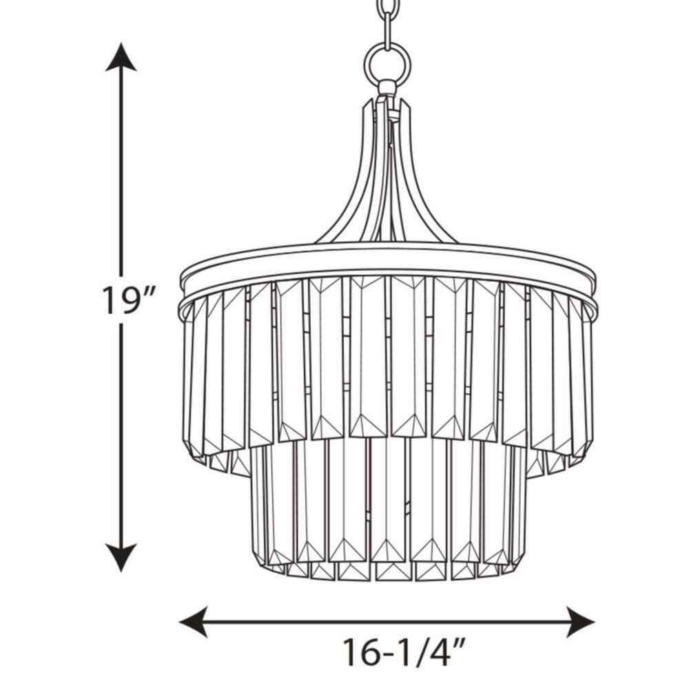 Antique Bronze Crystal Semi-Flush Convertible Ceiling Light