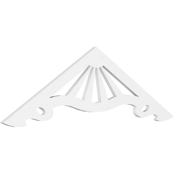 Ekena Millwork Marshall 1 in. D x 17-1/2 in. W x 60 in. L Signature Urethane Gable Pediment