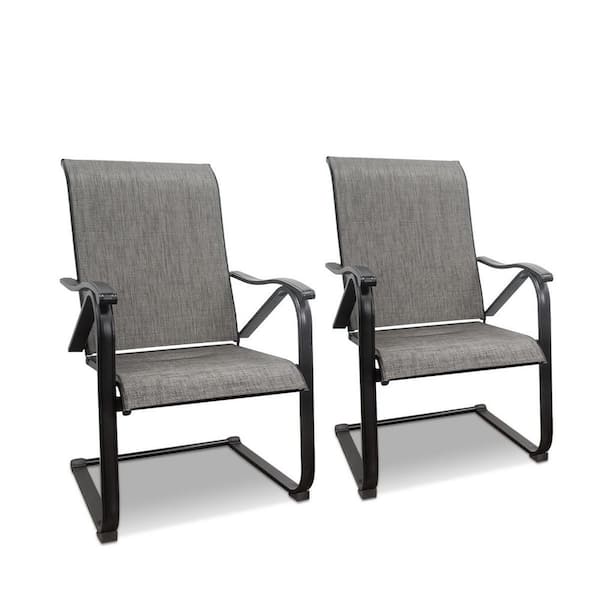 cenadinz Dining Chairs set of 2 Outdoor Textilene Metal Chairs Weather Resistant Modern Furniture for Garden Backyard