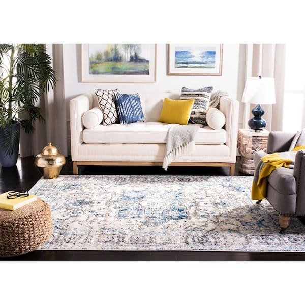 Safavieh Area Rug, Madison, Grey / Ivory, 6' 7 x 9' 2