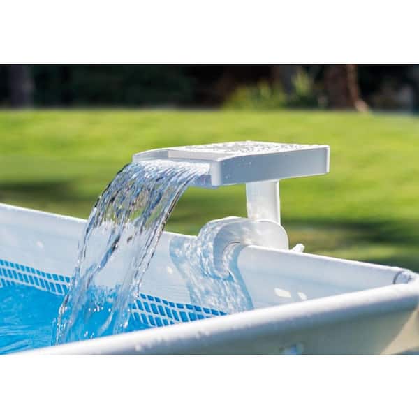 Above Ground Swimming Pool 3 Colored LED Relaxing Waterfall Cascade
