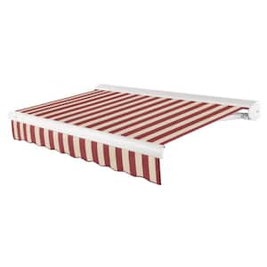 14 ft. Key West Left Motor Retractable Awning with Cassette (120 in.) Burgundy/Tan