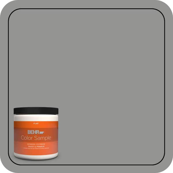 BEHR PREMIUM PLUS 8 oz. #780F-5 Anonymous Flat Interior/Exterior Paint & Primer Color Sample