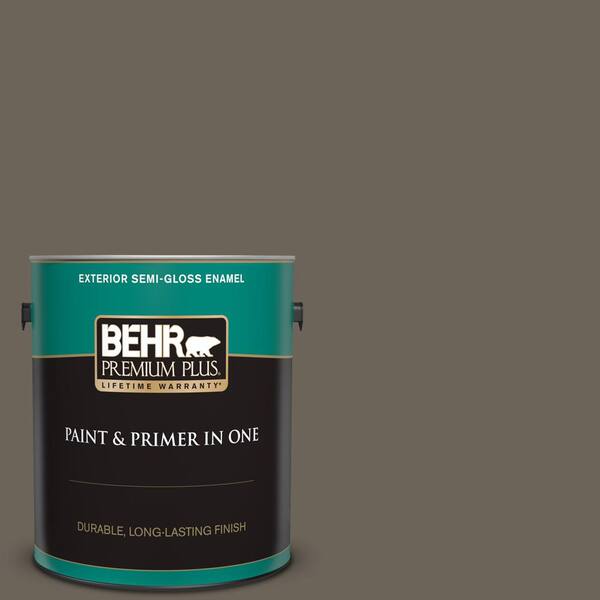 BEHR PREMIUM PLUS 1 gal. N3606 Patio Stone SemiGloss Enamel Exterior