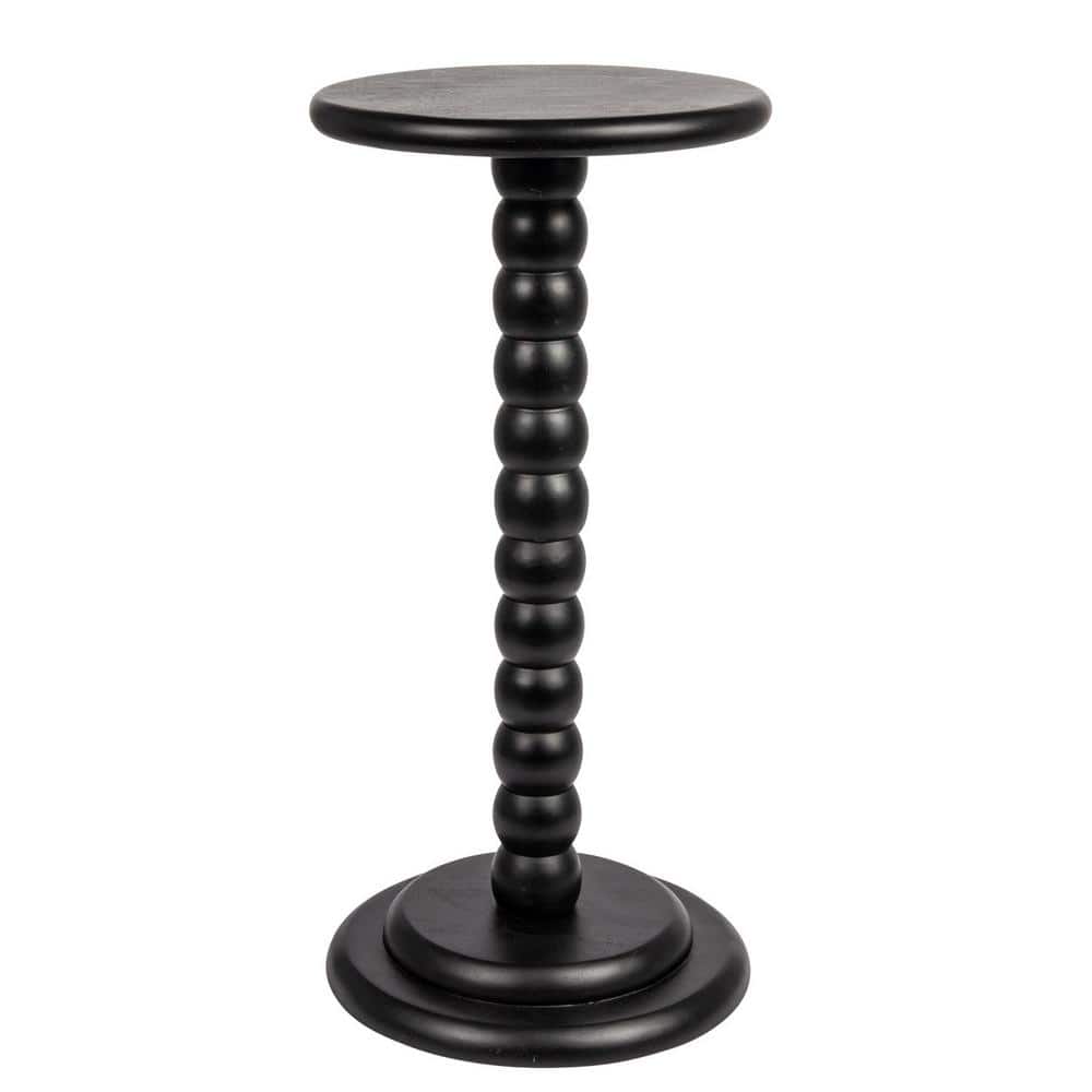Stacked 12 in. Black Round Edge Top Wood End Table price history on PriceWatchPro