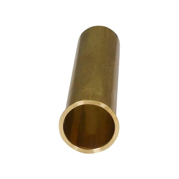 PLUMBFLEX 1-1/2 in. x 24 in. Brass Flanged Sink Tailpiece for Tubular Drain Applications, 22GA