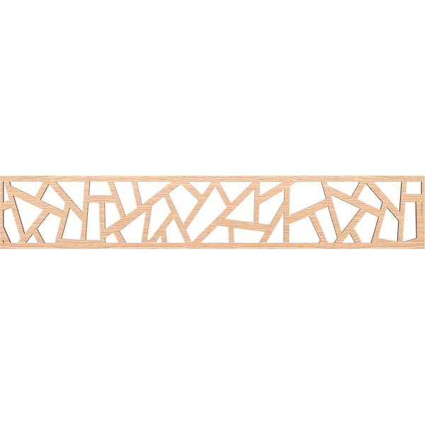 Ekena Millwork Harrisburg Fretwork 0.25 in. D x 46.625 in. W x 8 in. L Red Oak Wood Panel Moulding