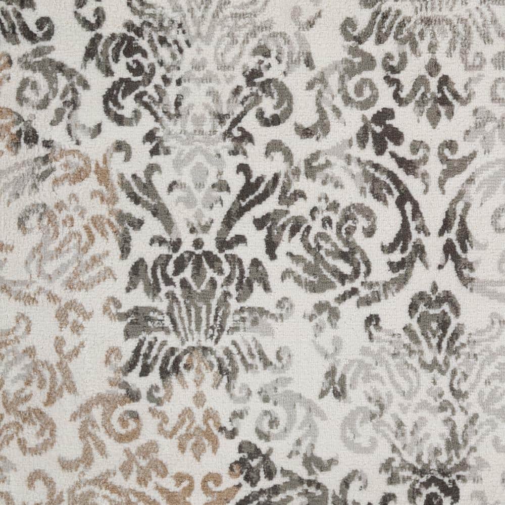 Capri Gray and Beige Synthetic 5 x 8 ft Rectangular Area Rug Set