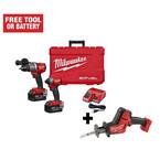 M18 FUEL 18-Volt Lithium-Ion Brushless Cordless Hammer Drill and Impact Driver Combo Kit (2-Tool) W/ HACKZALL
