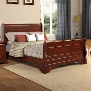 New Classic Furniture Versailles Cherry Wood Frame Queen Panel Bed