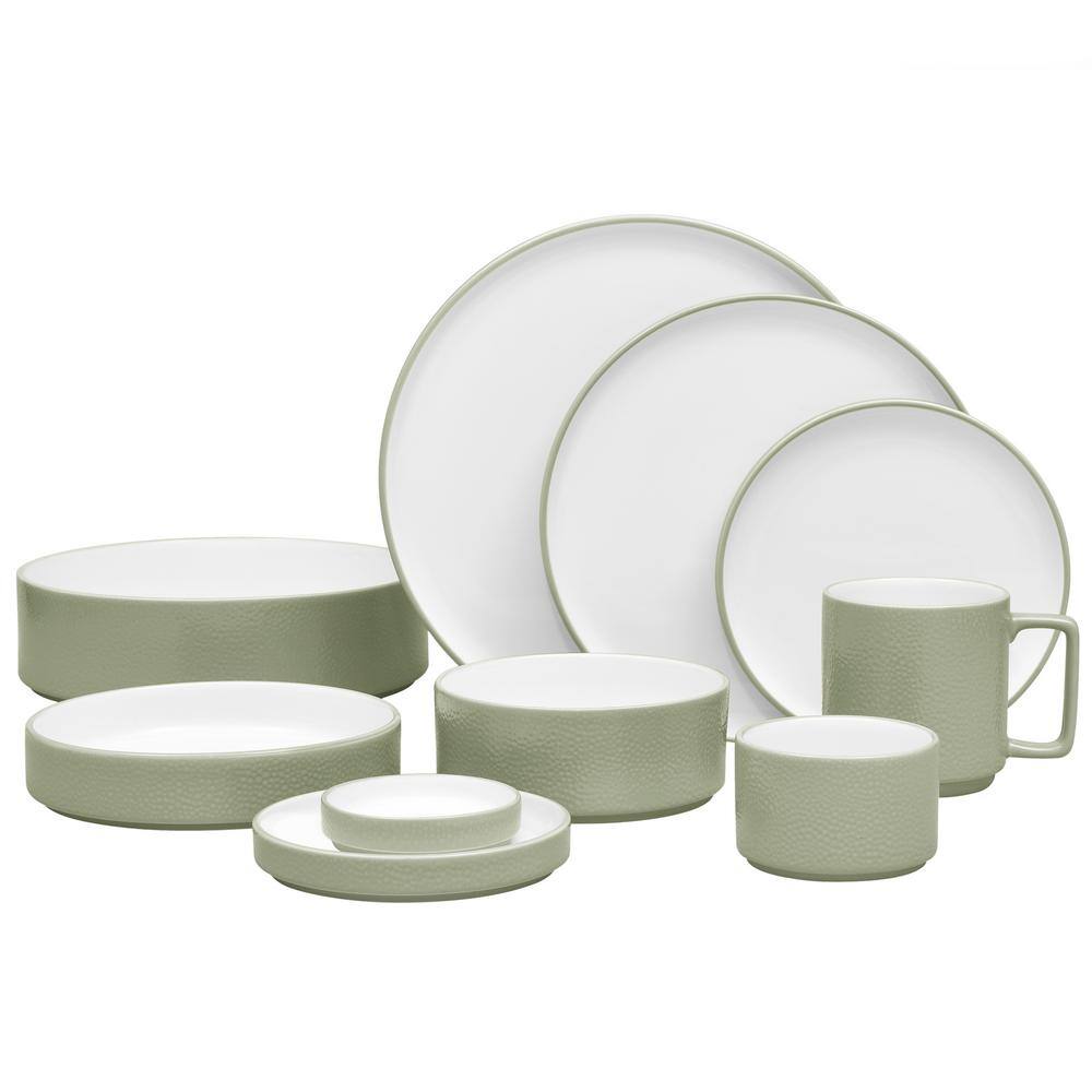 Sage Ceramic Microwave Safe 16 Oz Mugs, Set of 4