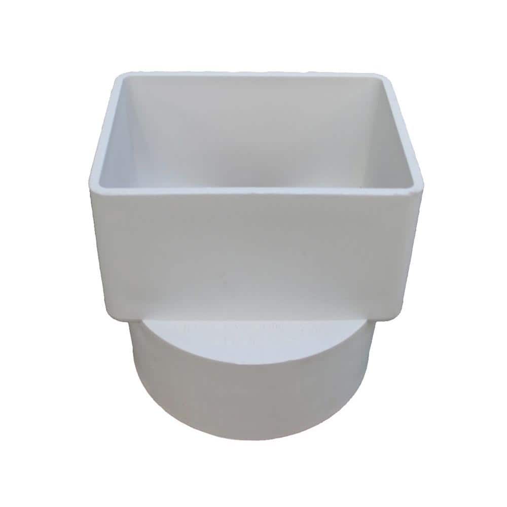 NDS 2 in. x 3 in. x 3 in. Styrene H x H Offset Down Spout Adapter