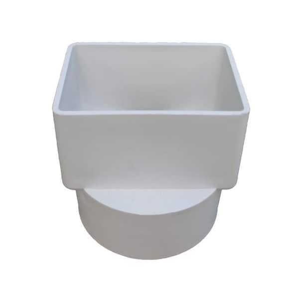 NDS 2 in. x 3 in. x 3 in. Styrene H x H Offset Down Spout Adapter