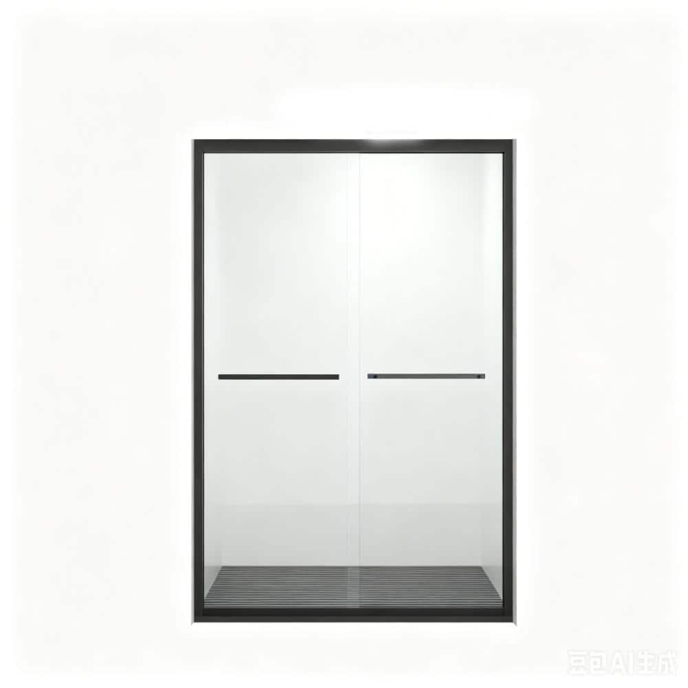 48 in. W x 72 in. H Sliding Semi-Frame Shower Door in Black Finish with Clear Tempered Glass price history on PriceWatchPro