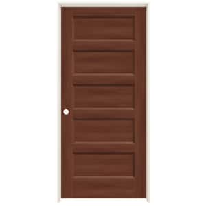36 in. x 80 in. Conmore Amaretto Stain Smooth Solid Core Molded Composite Single Prehung Interior Door