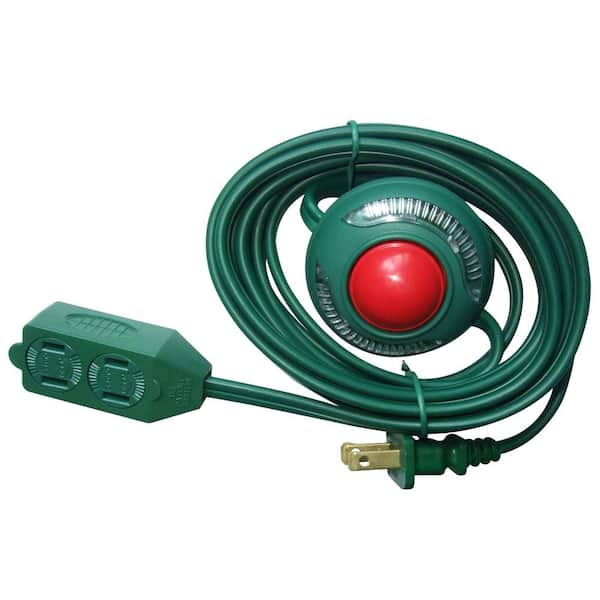 Home Accents Holiday 6 ft. 16/2 3-Outlet Extension Cord with Footswitch,  Green KAB-13 - The Home Depot