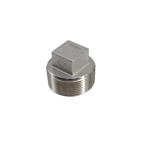 1/2 in. 304 Stainless Steel 150 psi Threaded Square Head Plug